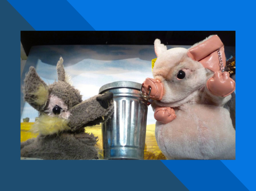 Ulv og gris. Fotokreditering: De Røde Heste